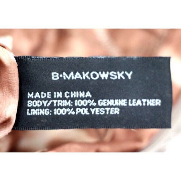 ROOMY B. Makowsky ANTIQUE GOLD GENUINE LEATHER TOTE SHOULDER BAG HANDBAG PURSE - Picture 12 of 16